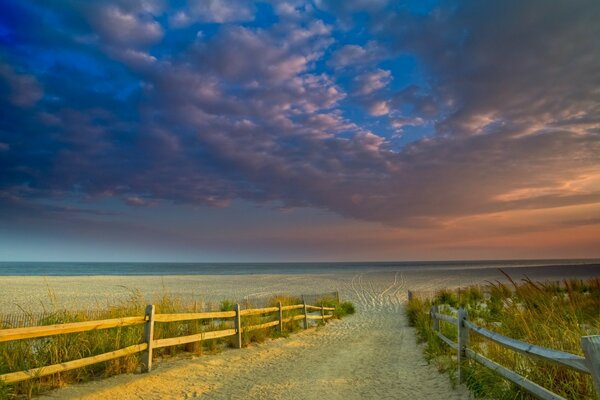 The road to the seashore