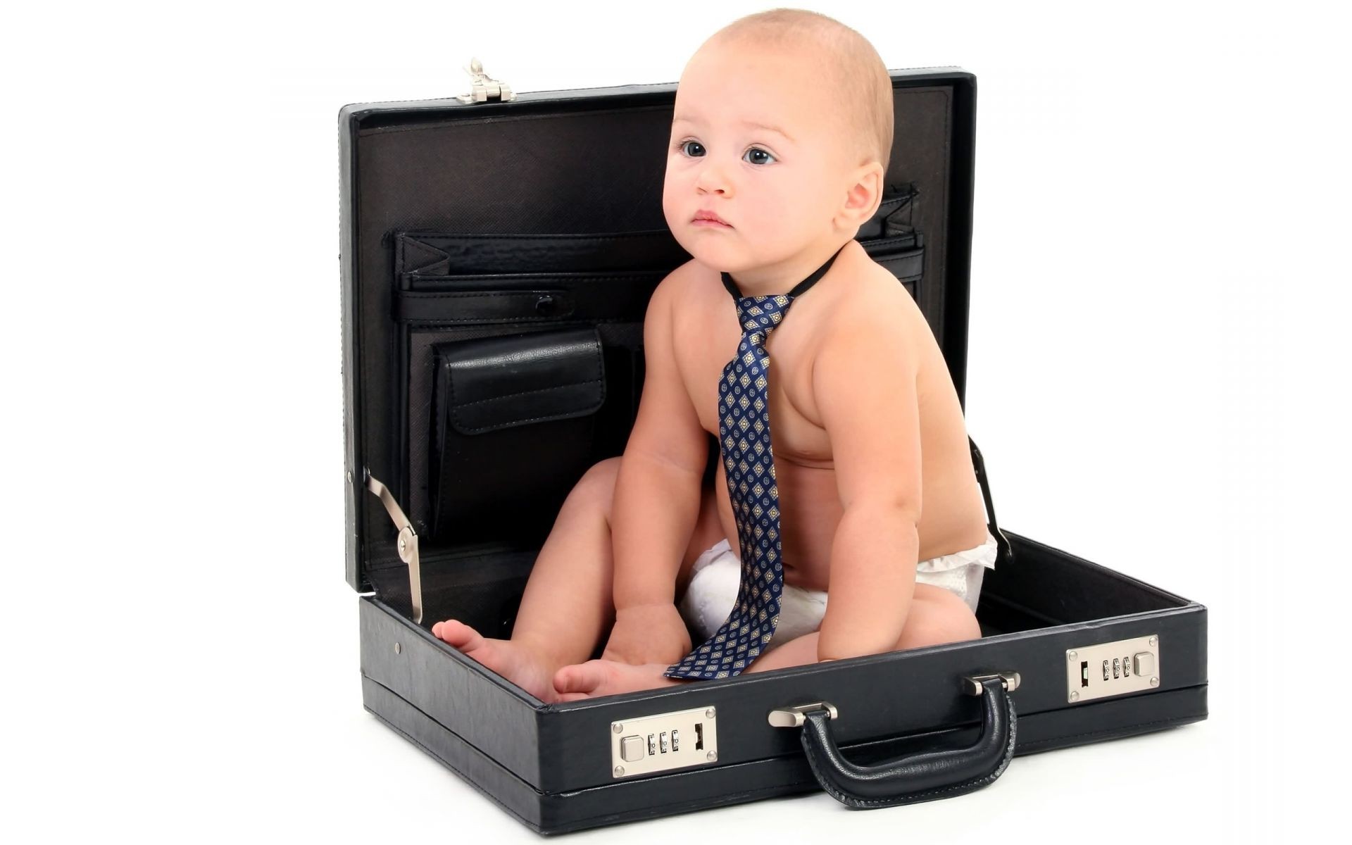 babies isolated little child cute sit luggage precious