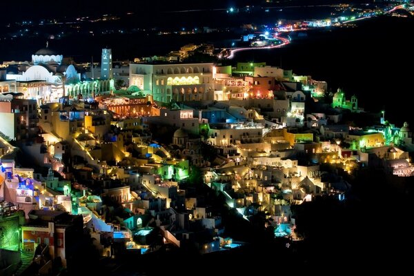 Lights of a small European city