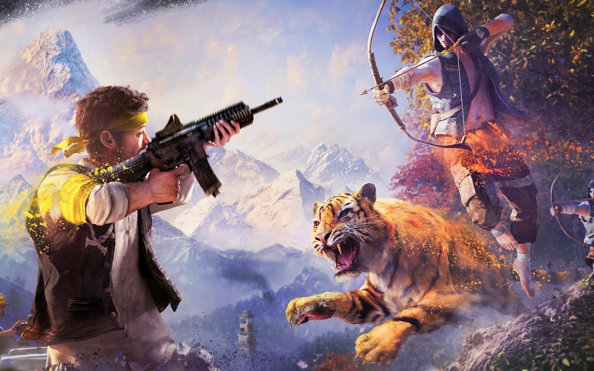 far cry arme force homme repos danger un adulte loin pleurer 4 tigre