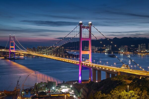 Bridge over the big river in America