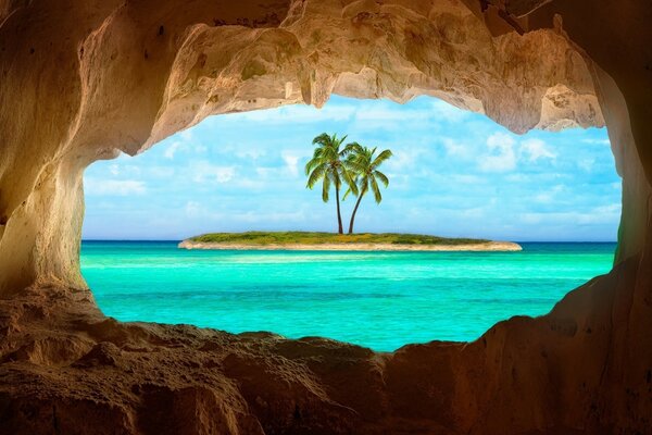 Beautiful beach landscape. Summer and the sea