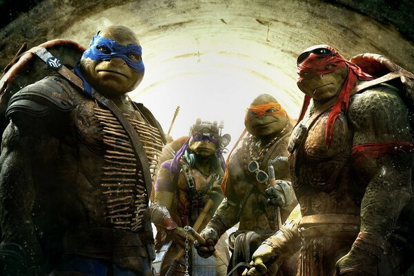 Wojownicze Żółwie Ninja czterech bohaterów