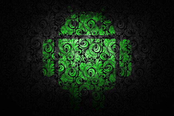 Immagine per il desktop verde su nero