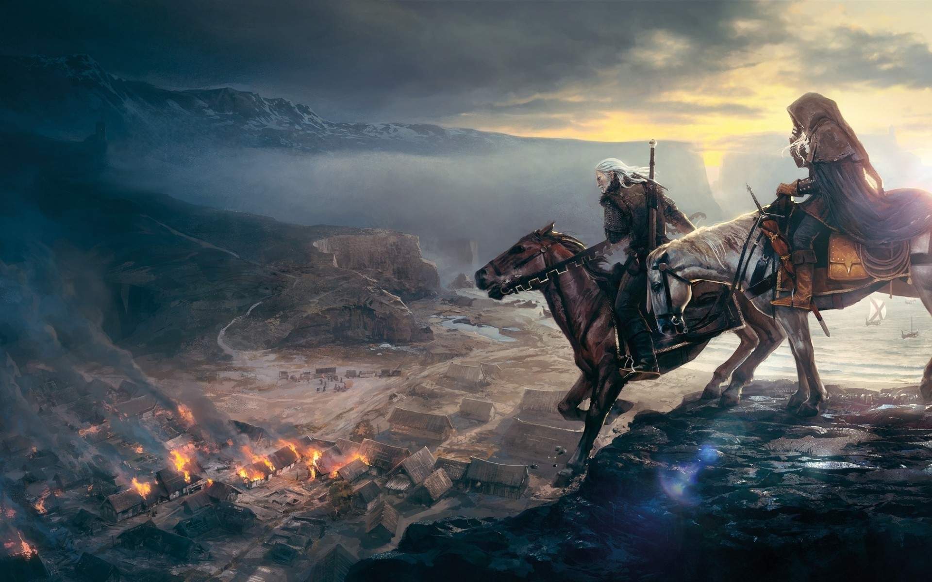 films cavalerie système de transport adulte assis voiture mammifère voyage witcher 3