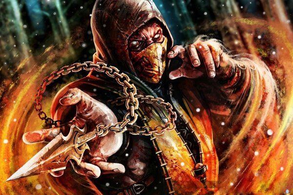 Art Scorpion z Mortal Kombat