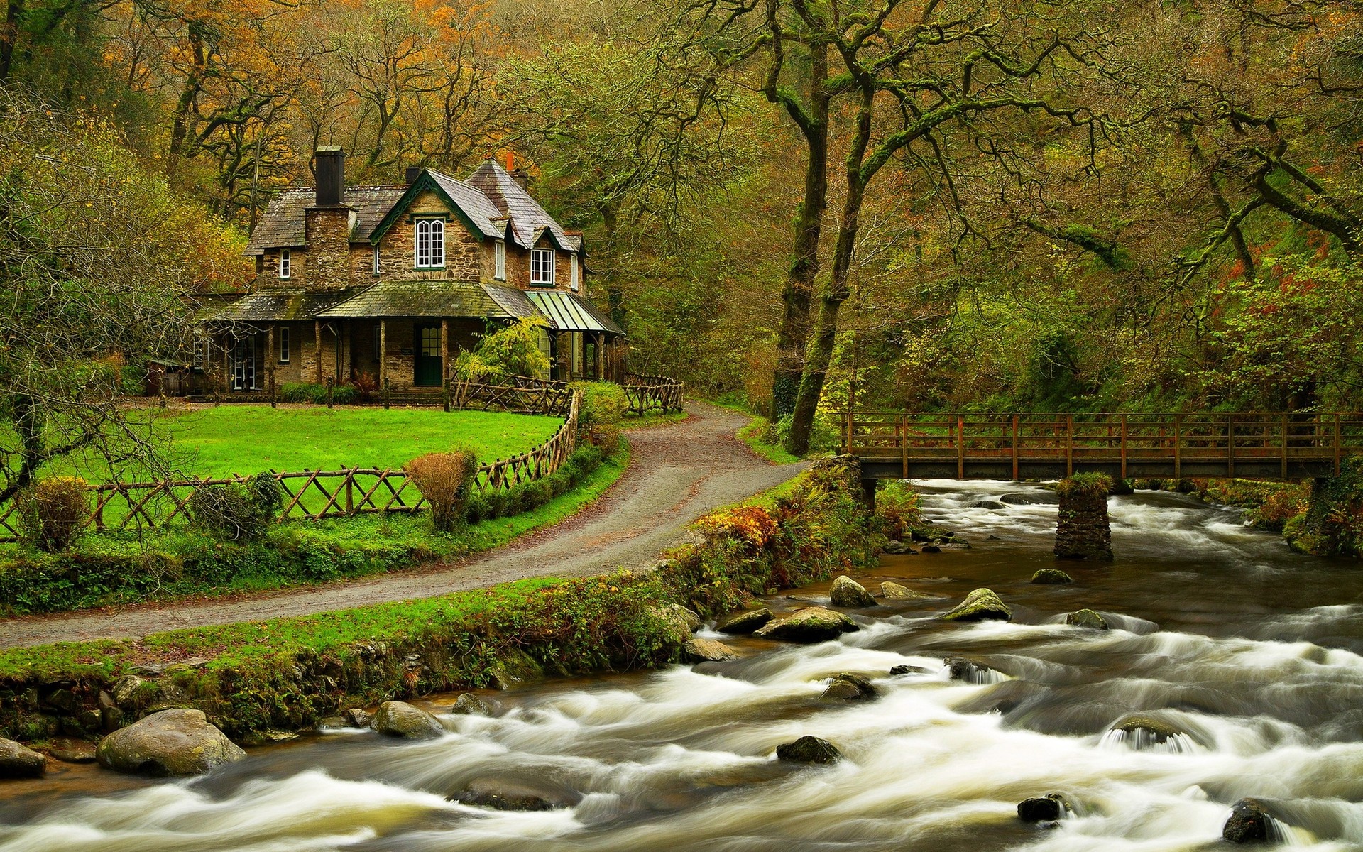 landscapes wood fall nature tree water landscape river house leaf travel park outdoors rural garden scenic trees