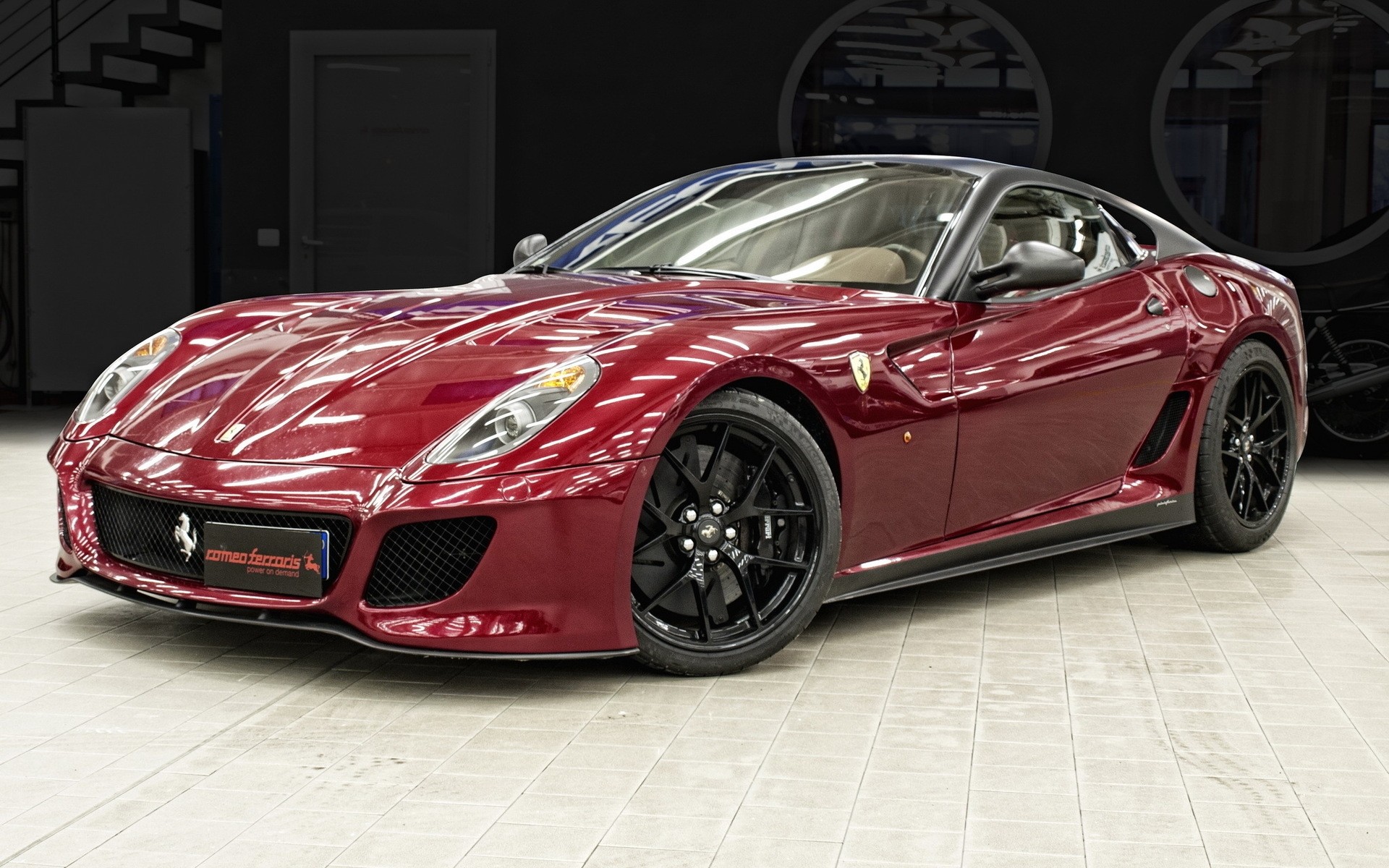 ferrari car vehicle wheel fast automotive drive transportation system coupe race show exhibition ferrari 599 gto