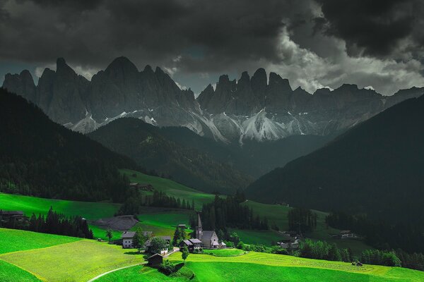 Mountains in Italy and the impending rain