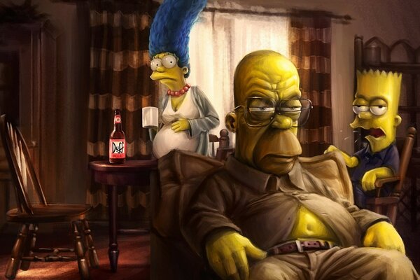 Retrato de la serie los Simpson