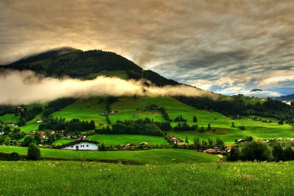 A quiet evening in the countryside