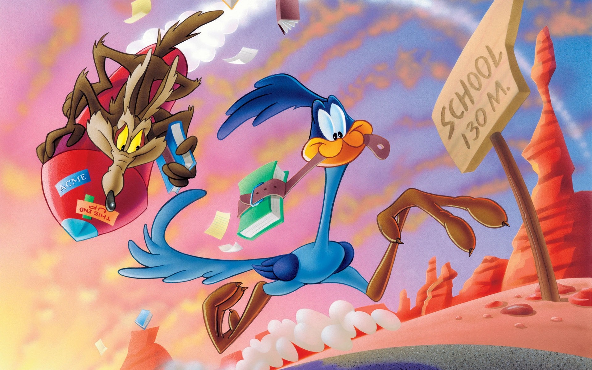 desenhos ilustração área de trabalho vetor arte looney tunes coiote o roadrunner