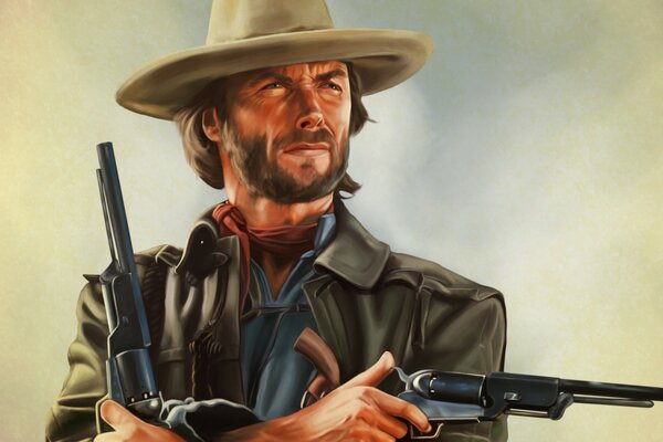 Dessiné par Clint Eastwood en image