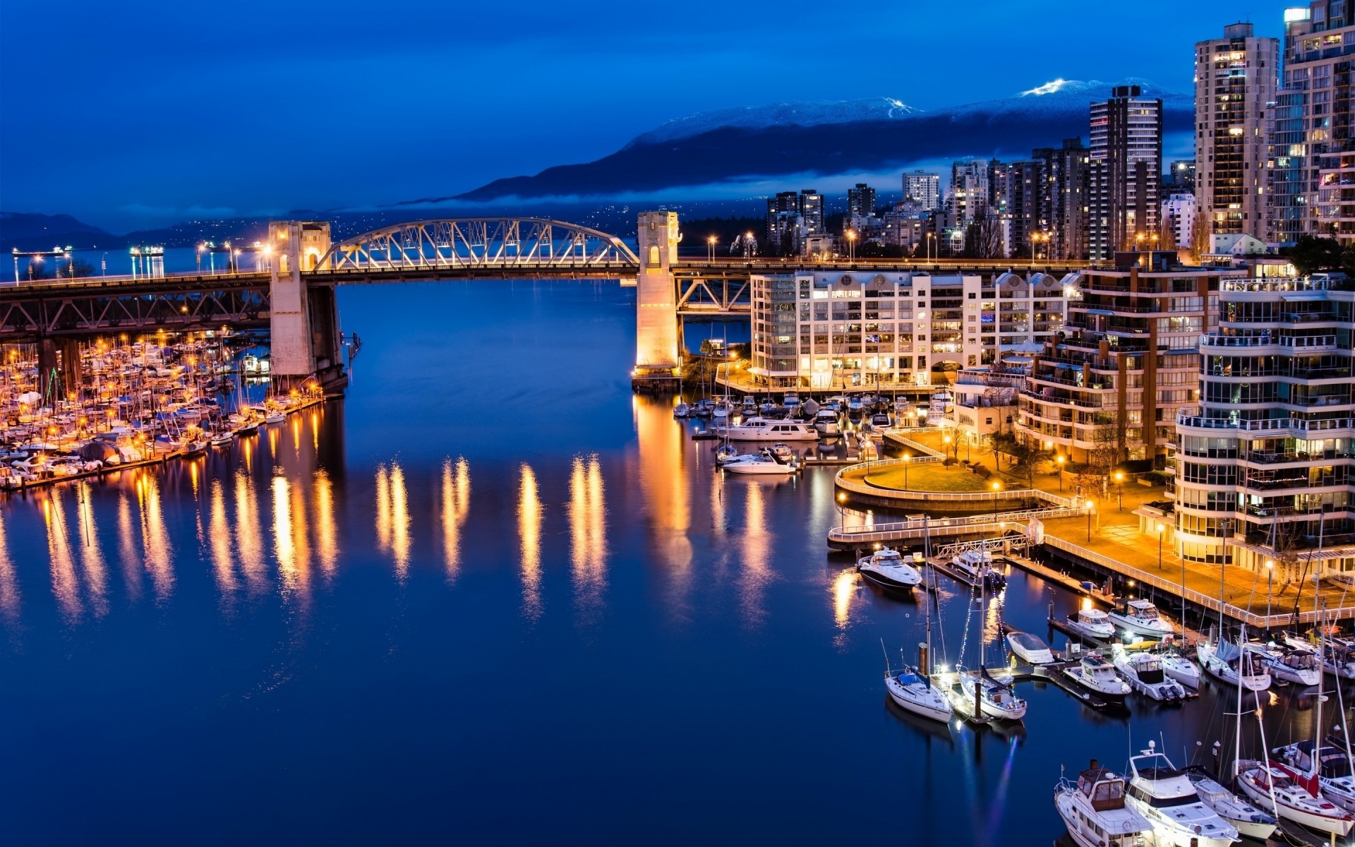 other city water travel city cityscape architecture sea dusk harbor reflection sky waterfront building outdoors evening horizontal river skyline tourism bay vancouver canada night view lights