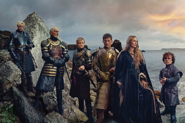 Una foto del film Game of Thrones con gli attori principali