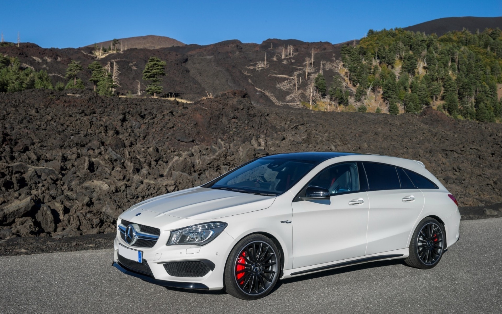 mercedes-benz car vehicle noon blacktop pavement transportation system hurry mercedes cla 45 amg