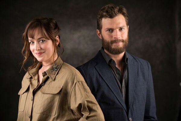 The main characters from the film 60 shades of grey