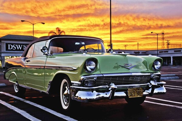 Chevrolet car, a green rarity