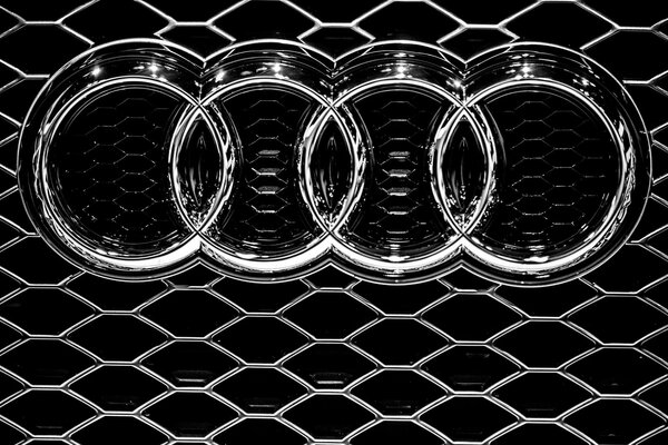 Audi logo on the radiator grille