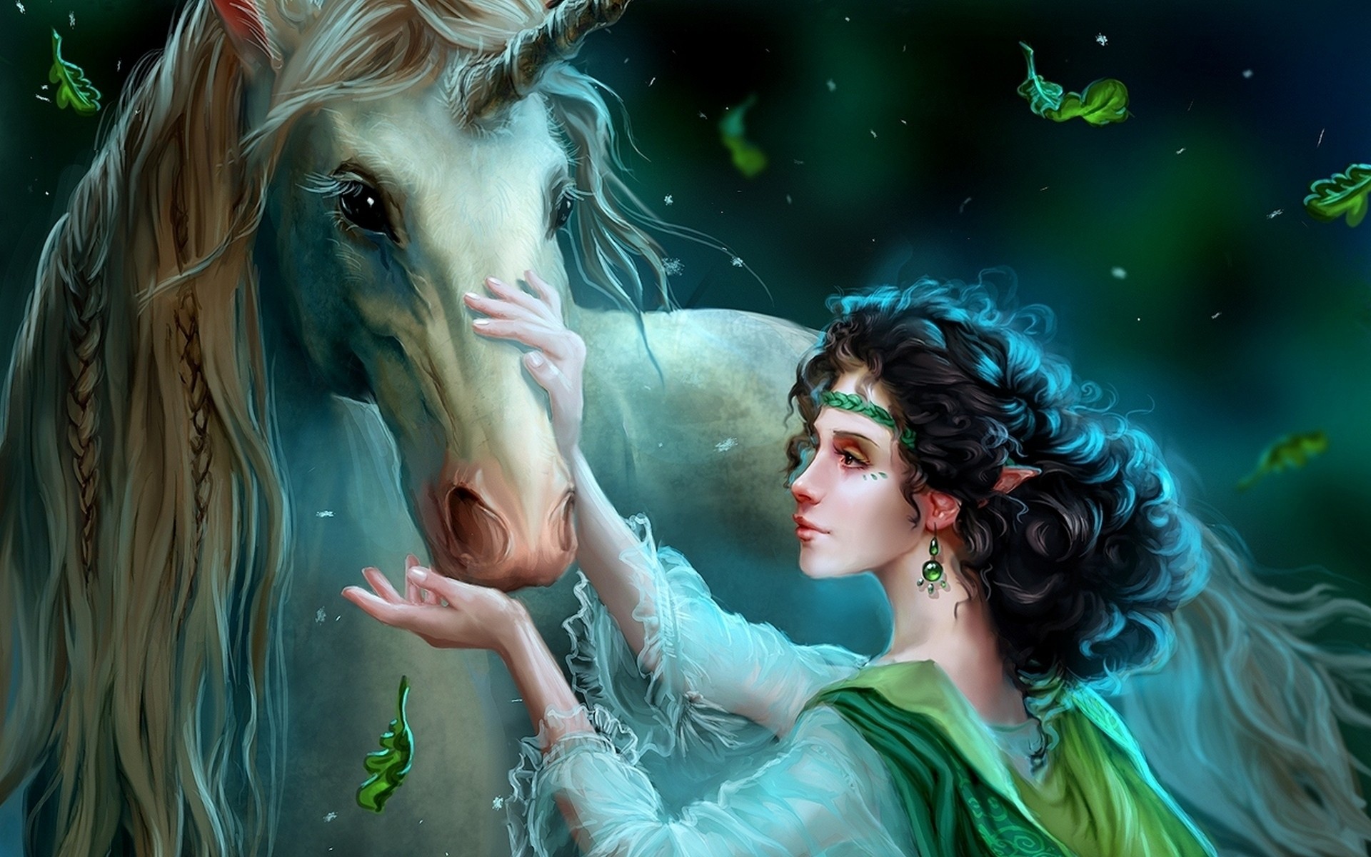 fantasy fairy woman girl fashion fairytale magic nymph beautiful model portrait art glamour hair background fantasy art horse