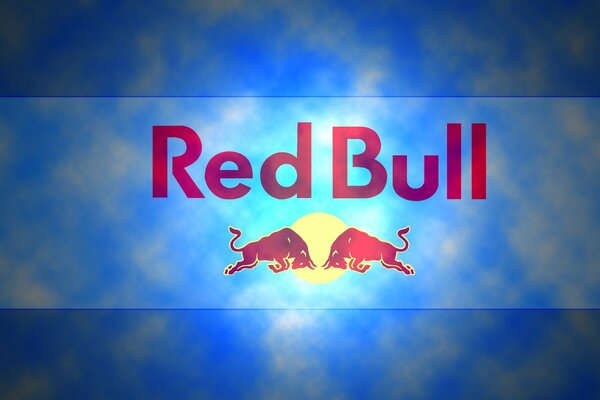 Red-Bull-Logo: Bullen vor Himmel und Sonne