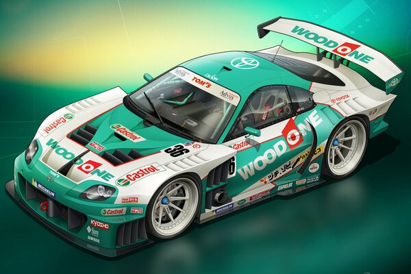 Моделька мошины toyota sypra