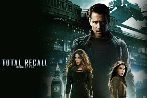 Total Recall logo com os protagonistas