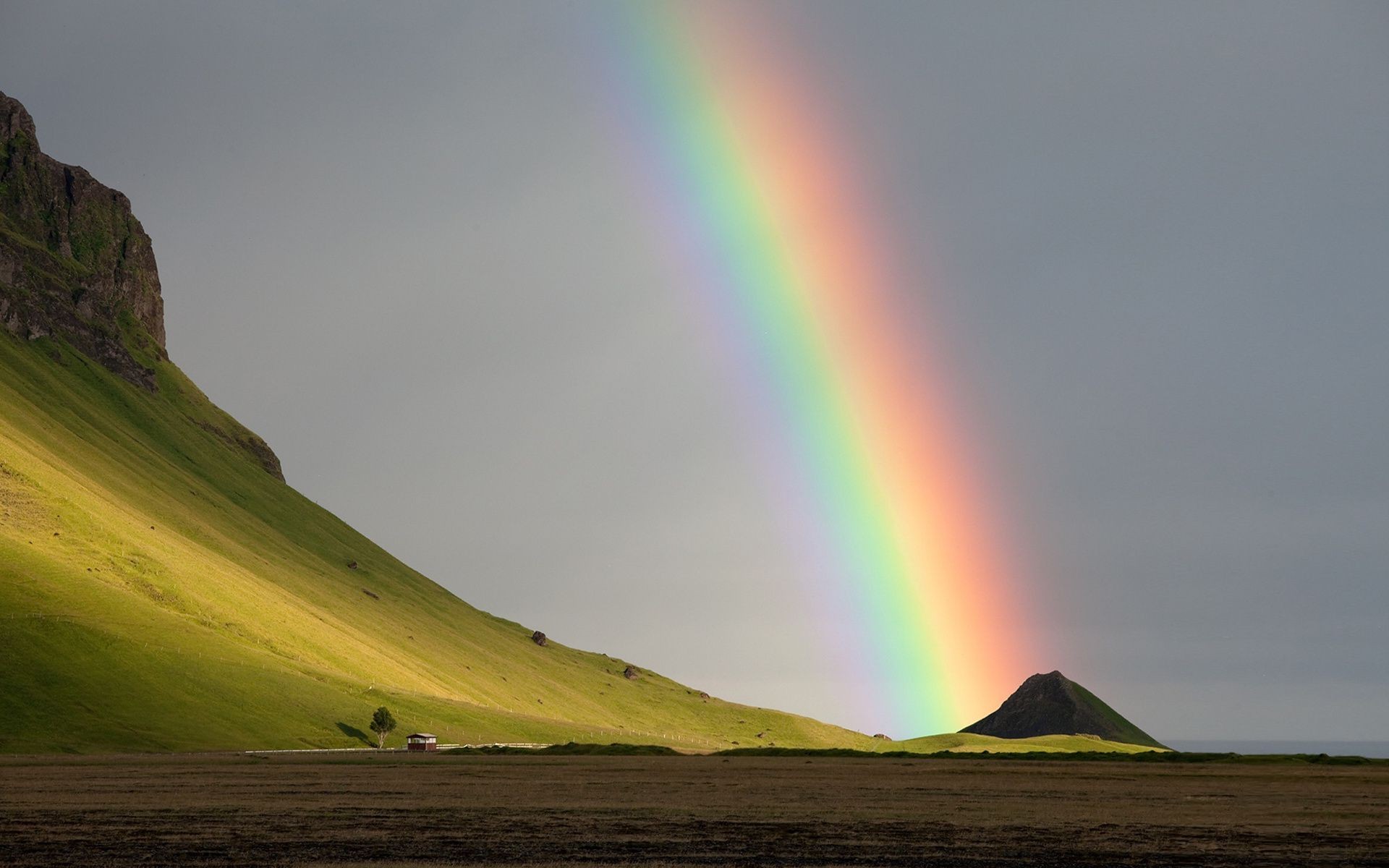 arco iris paisaje puesta de sol cielo tormenta lluvia