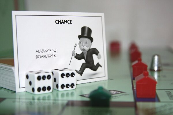 Monopoly Field with card and Dice