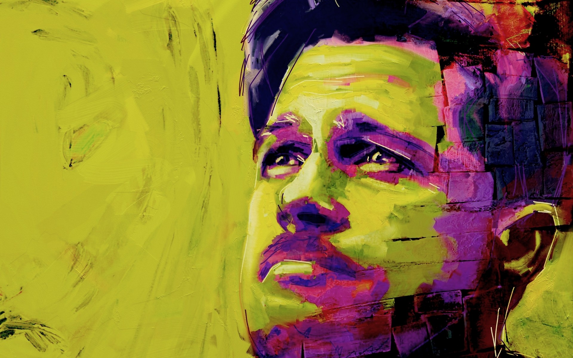 acteurs art peinture artistique brosse porter couleur adulte masque portrait graffiti brad pitt acteur