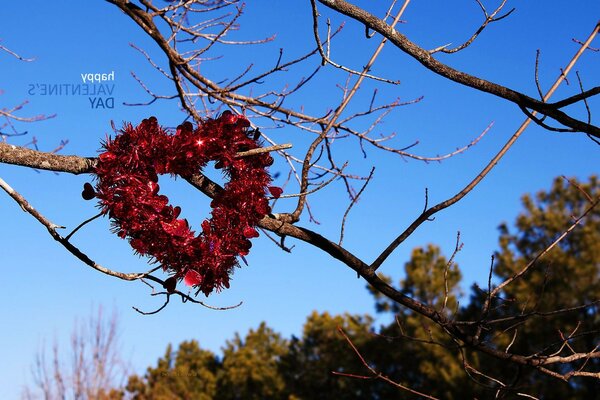 Bouquet of autumn leaves in the form of a heart