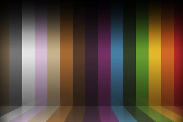 Flowing multicolored horizontal and vertical stripes