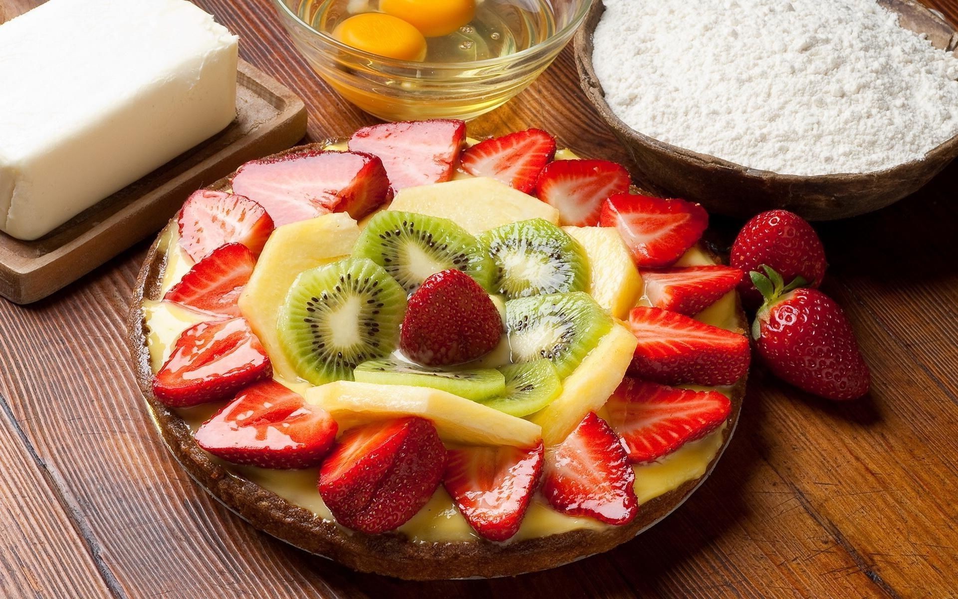 desserts strawberry fruit sweet food berry delicious breakfast cream healthy health refreshment sugar wooden kiwi