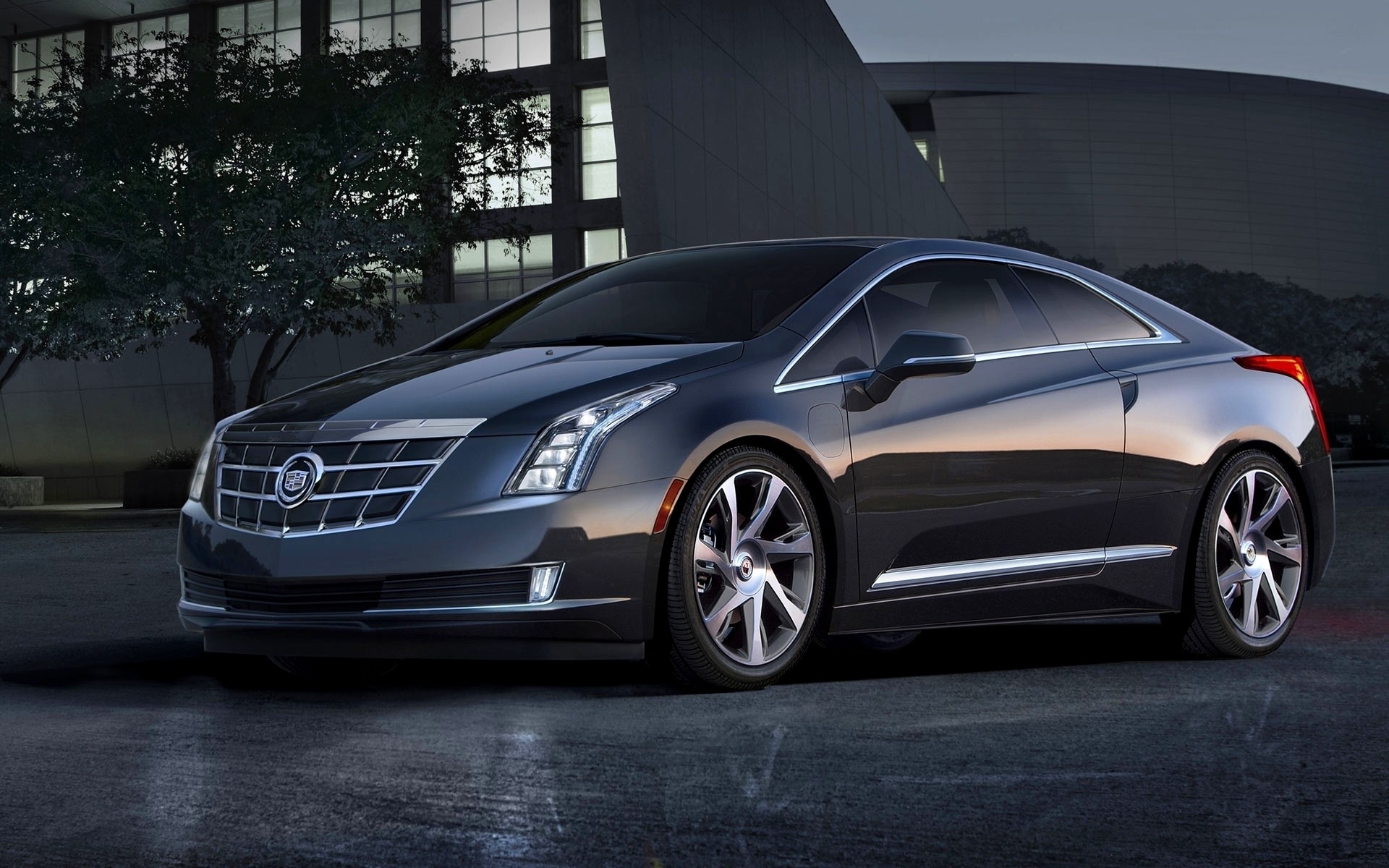 cadillac auto auto automobil schwarz mittags räder coupé bürgersteig limousine asphalt transportsystem schnell motorhaube