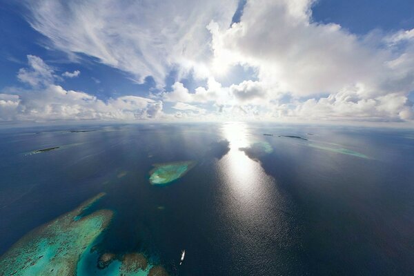 The sea from a bird s-eye view