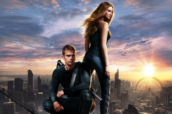 Divergentes Poster mit Protagonisten