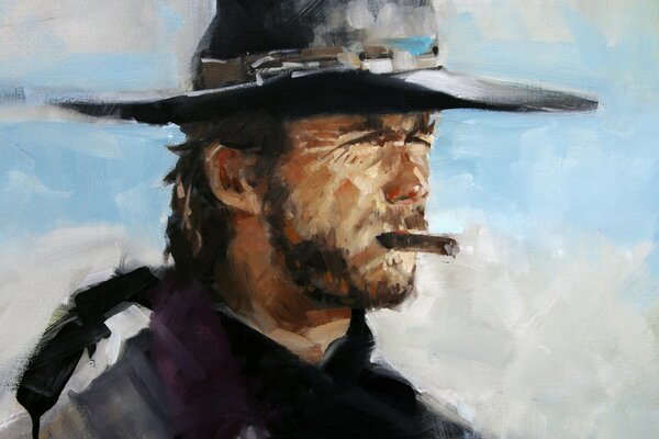 Pintado por Clint Eastwood en la imagen