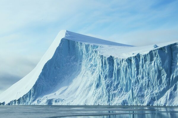 White glaciers against the sky