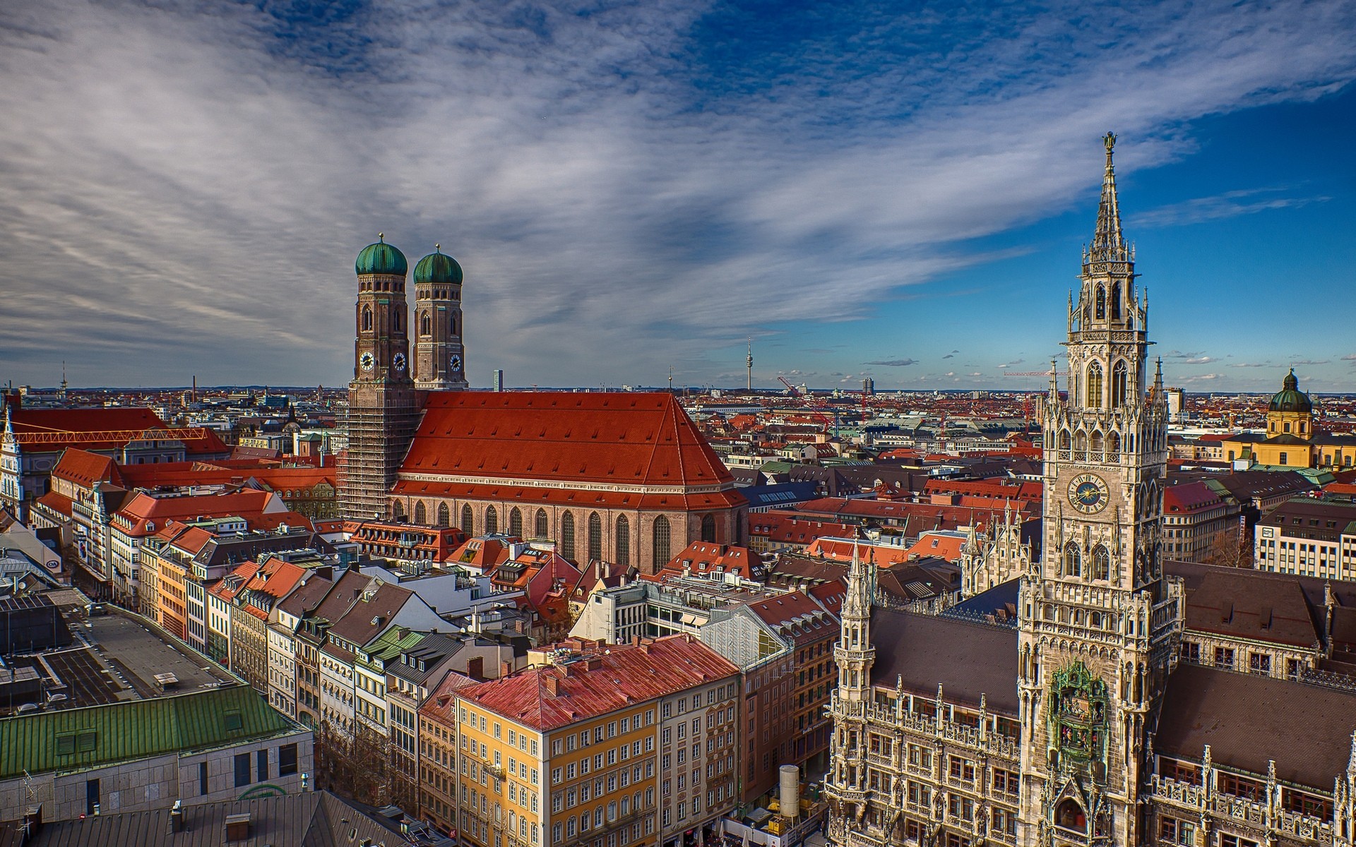 germany architecture city travel building sky tower cityscape urban sight church skyline cathedral outdoors town landmark tourism roof munich bavaria munich town hall