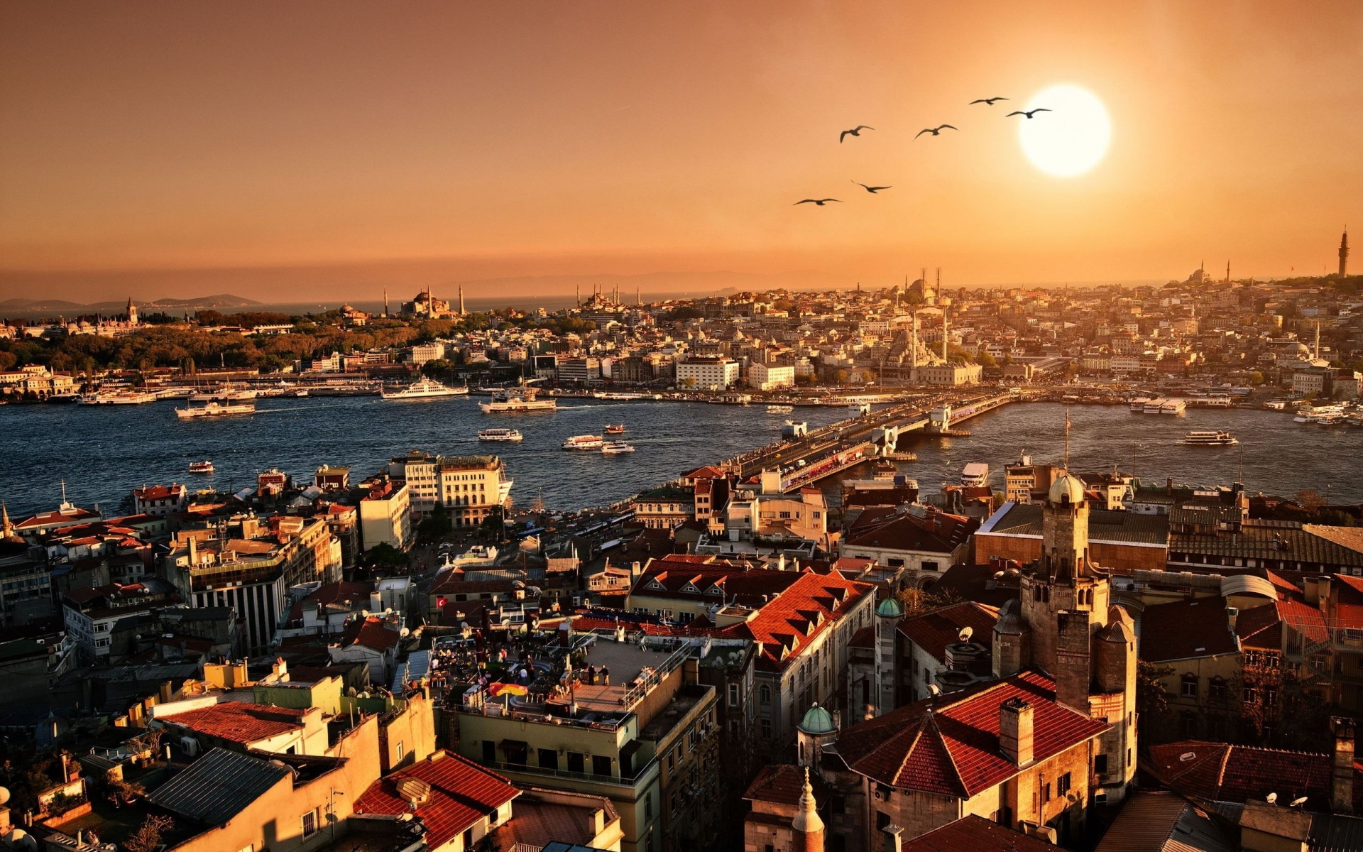 türkei stadt reisen stadt wasser meer architektur sonnenuntergang abend skyline haus meer stadt wasserfahrzeug hafen transportsystem dämmerung auto im freien alt europa hoch