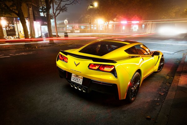 The legendary chevrolet car on the road