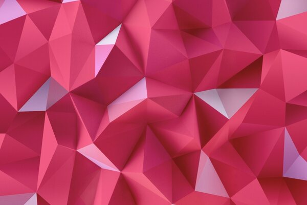 Geometric abstraction white-pink triangles