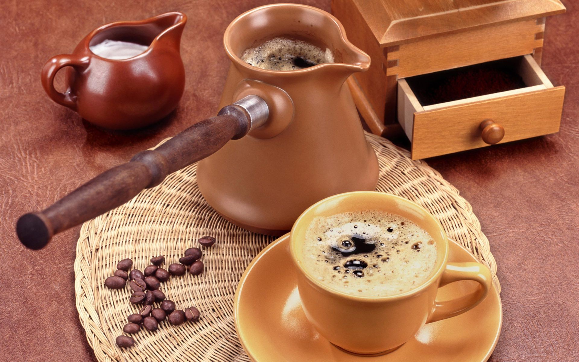 coffee drink cup caffeine hot espresso mug dawn cappuccino breakfast perfume bean wood table food rustic wooden foam traditional