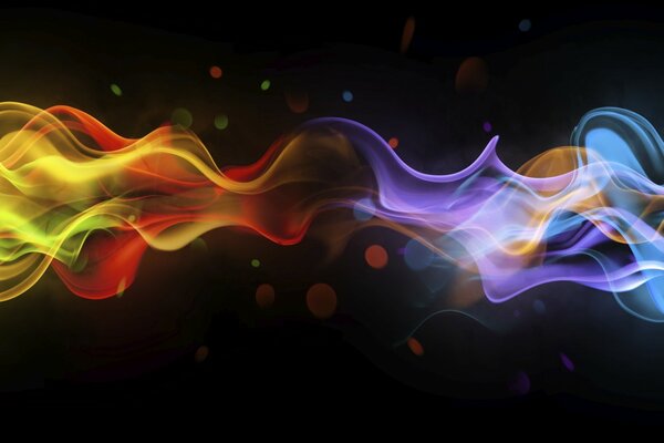 Dynamic design of flame and water in complete abstraction