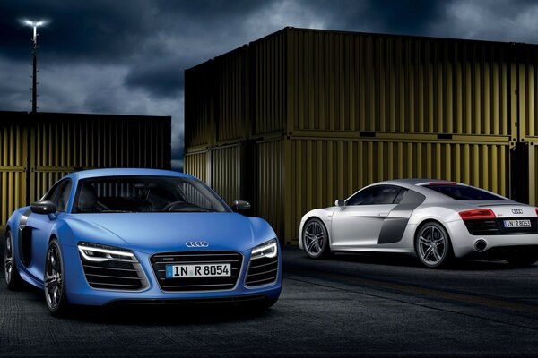 Azul y gris Audi