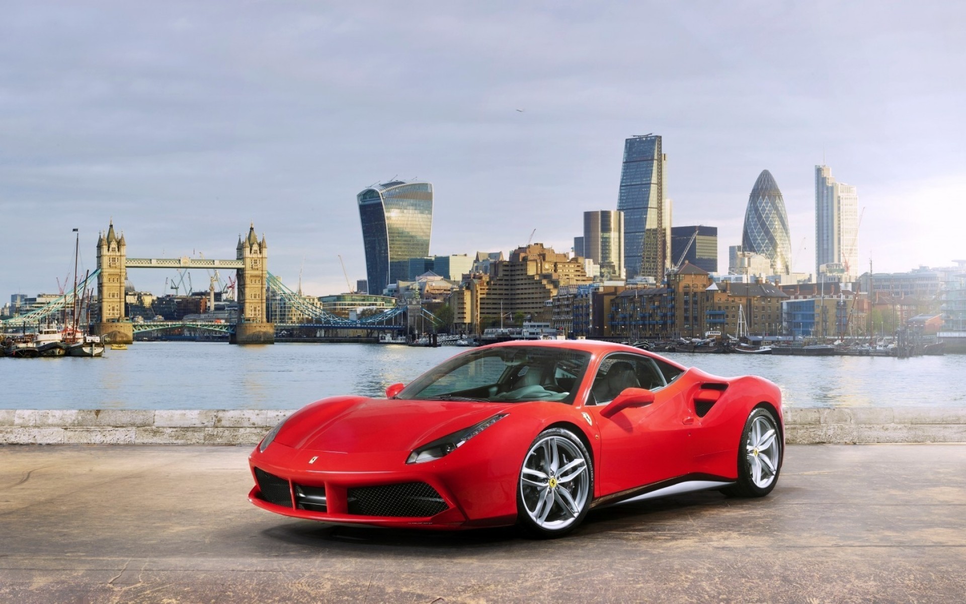 ferrari samochód samochód system transportu miasto skyline podróże dom miejski ferrari 488 brg czerwony ferrari