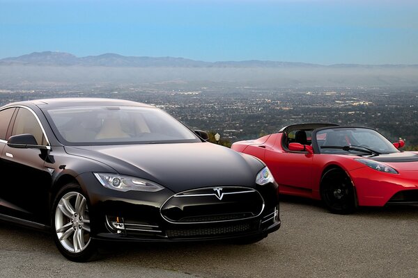 La magie du noir et du rouge dans les voitures Tesla