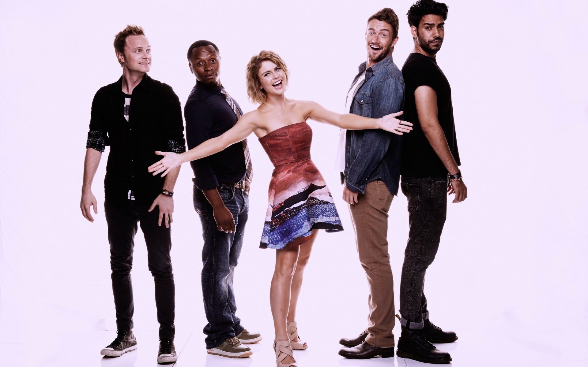 series de televisión mujer desgaste adulto baile moda hombre retrato rendimiento música moda mciver rose malcolm goodwin rahul kohli robert buckley david anders