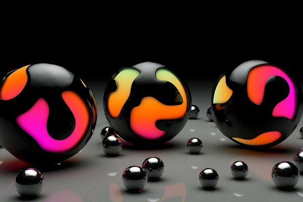 Abstract billiard balls for Desktop