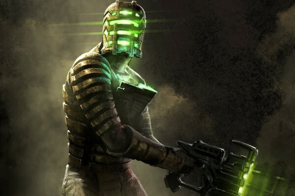 Ein Charakter aus dem Computerspiel dead Space